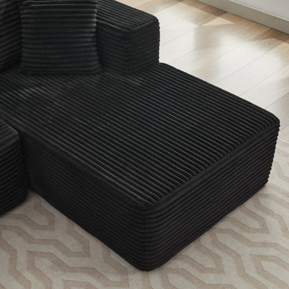 Divano componibile 106 Cloud con doppia chaise longue, divano modulare moderno con seduta profonda per soggiorno, non richiede montaggio