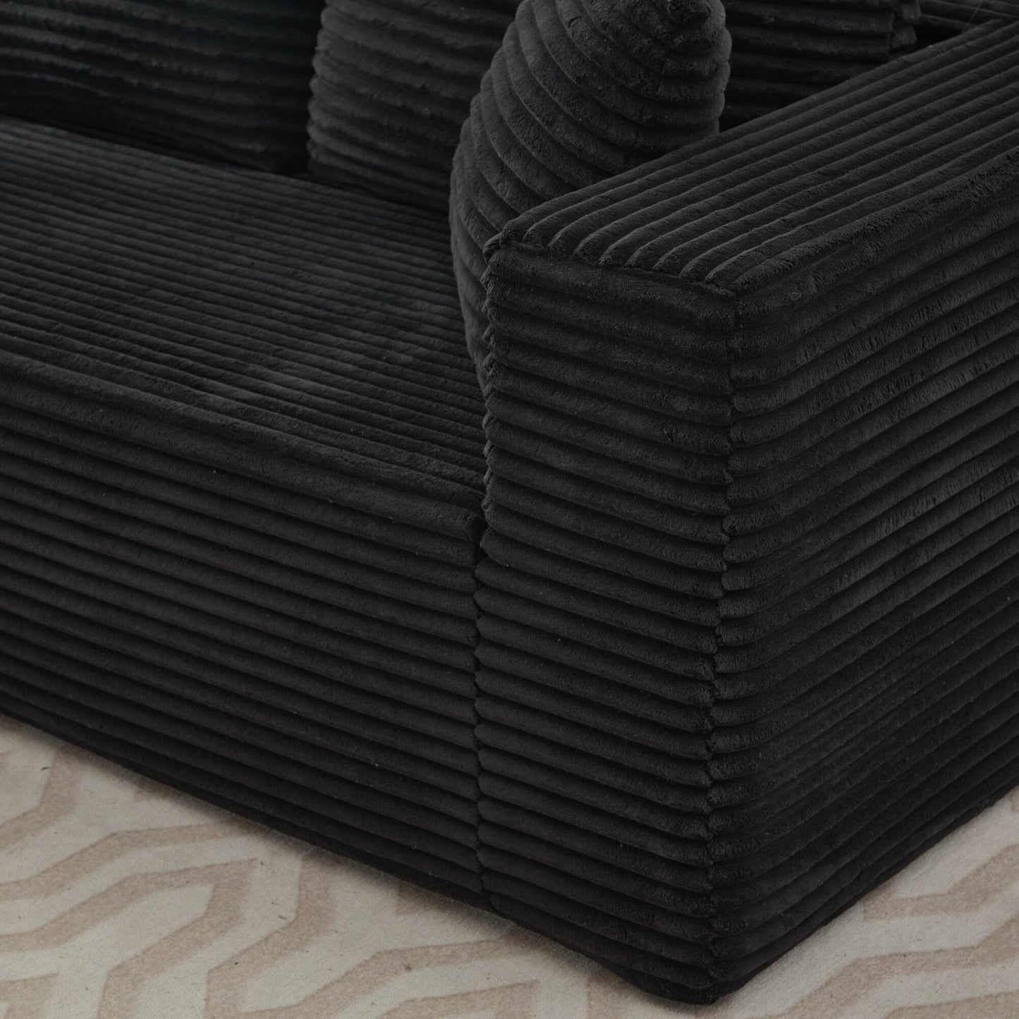 Divano componibile 106 Cloud a forma di L con chaise longue rivolta a sinistra, divano modulare moderno con seduta profonda per soggiorno, non richiede montaggio