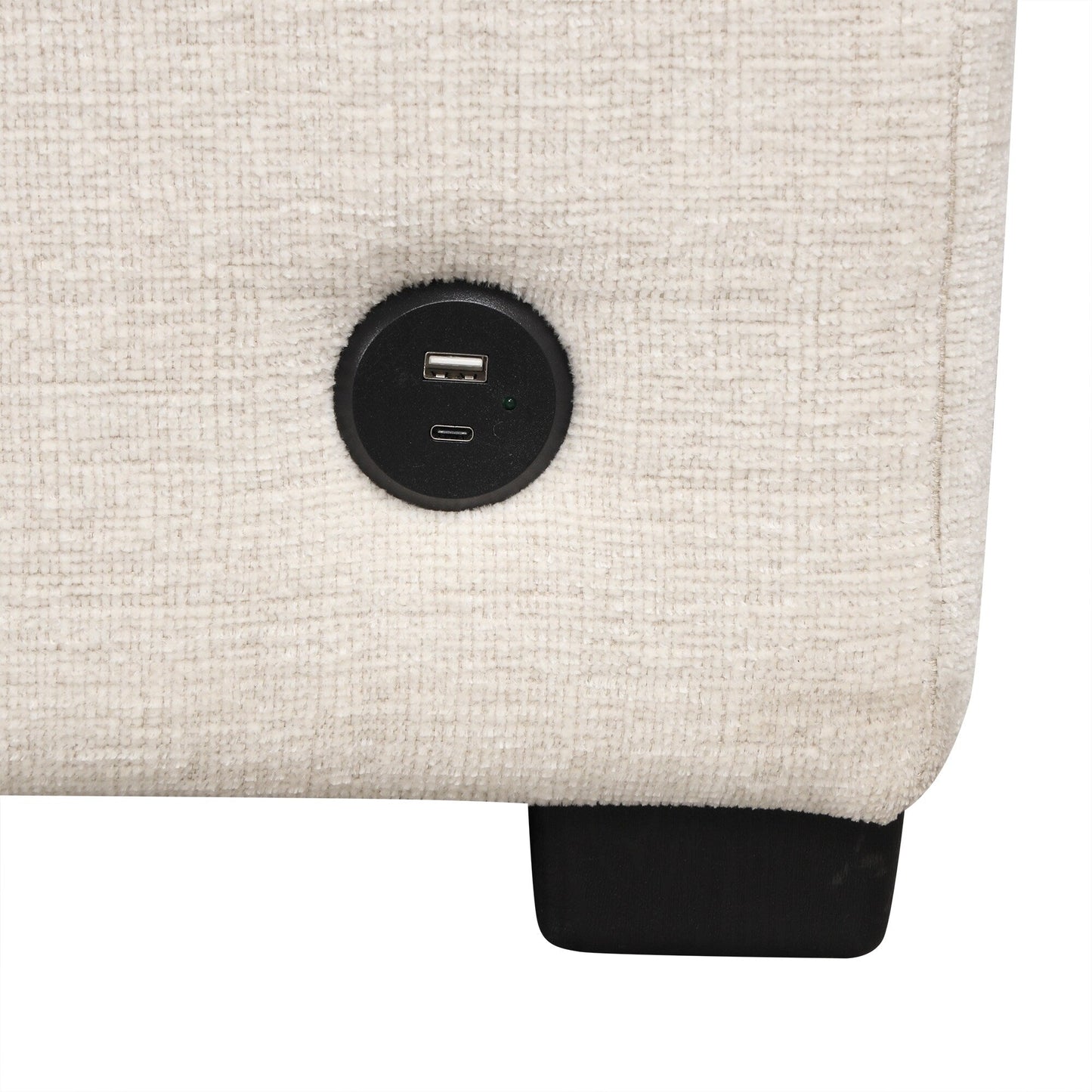 Divano componibile modulare a forma di U da 108 pollici con divano letto estraibile, porte USB e doppio portabicchieri per soggiorno