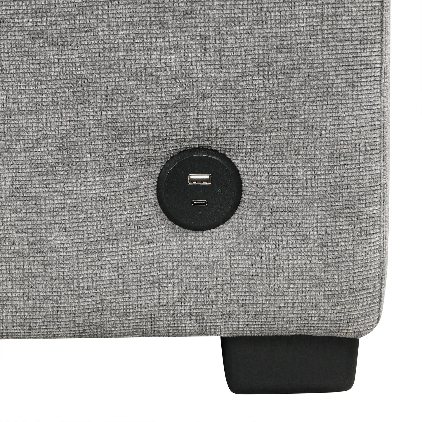 Divano componibile modulare a forma di U da 108 pollici con divano letto estraibile, porte USB e doppio portabicchieri per soggiorno