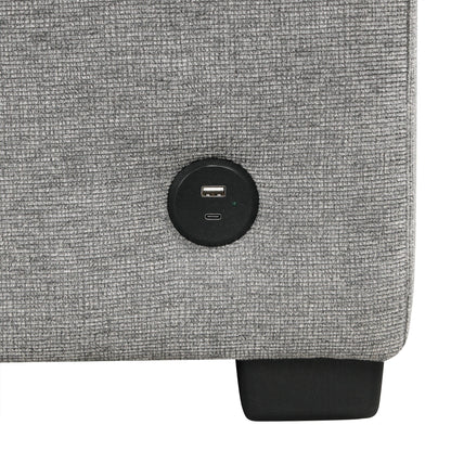 Divano componibile modulare a forma di U da 108 pollici con divano letto estraibile, porte USB e doppio portabicchieri per soggiorno