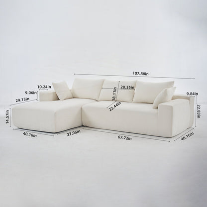Divano modulare extra profondo 108X68 ​​pollici