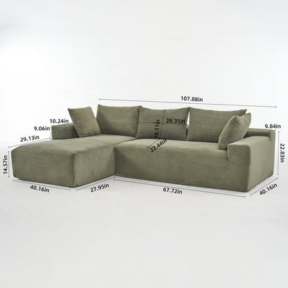 Divano modulare extra profondo 108X68 ​​pollici