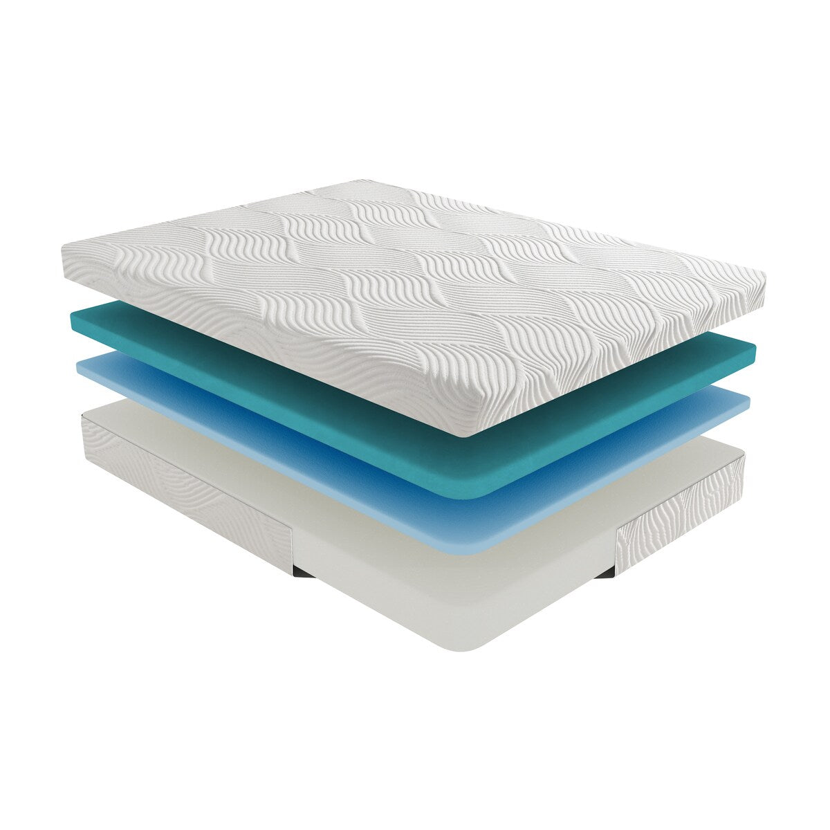 10 Materassi California King Materasso in memory foam traspirante Cool Gel, Bianco, Materasso in una scatola, Materasso Comfort