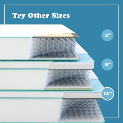 Materasso ibrido a molle insacchettate in memory foam Cool Gel da 10 pollici di BRN