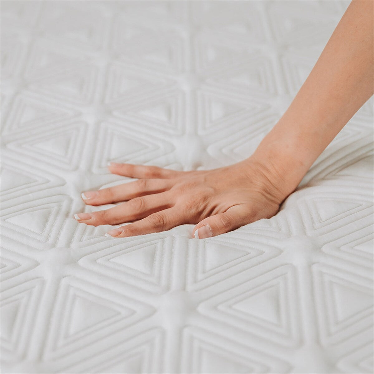 Materasso in memory foam con 10 gel California King Size in bianco grigio scuro