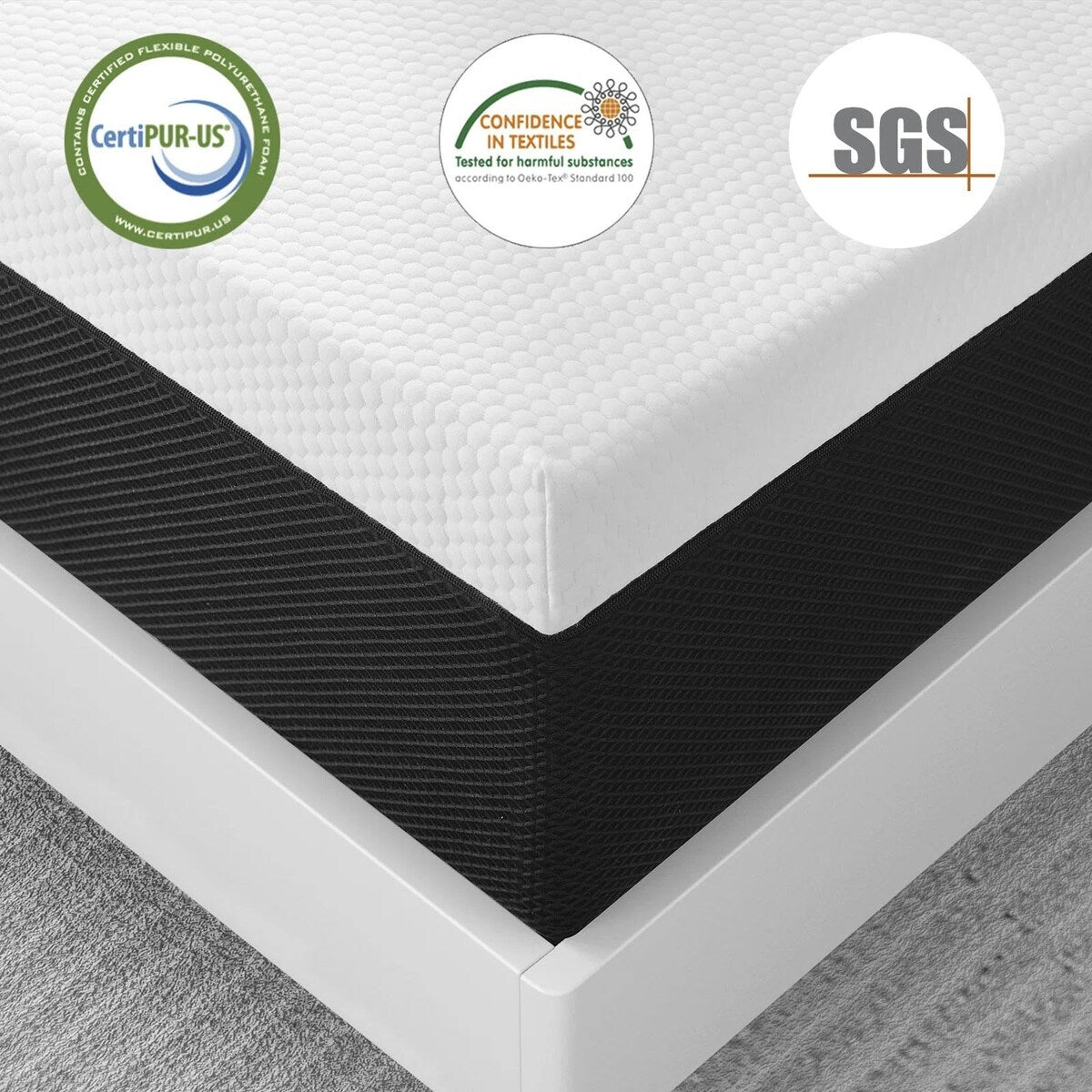 10 Materassi in memory foam medio antirumore con infusione di Ge