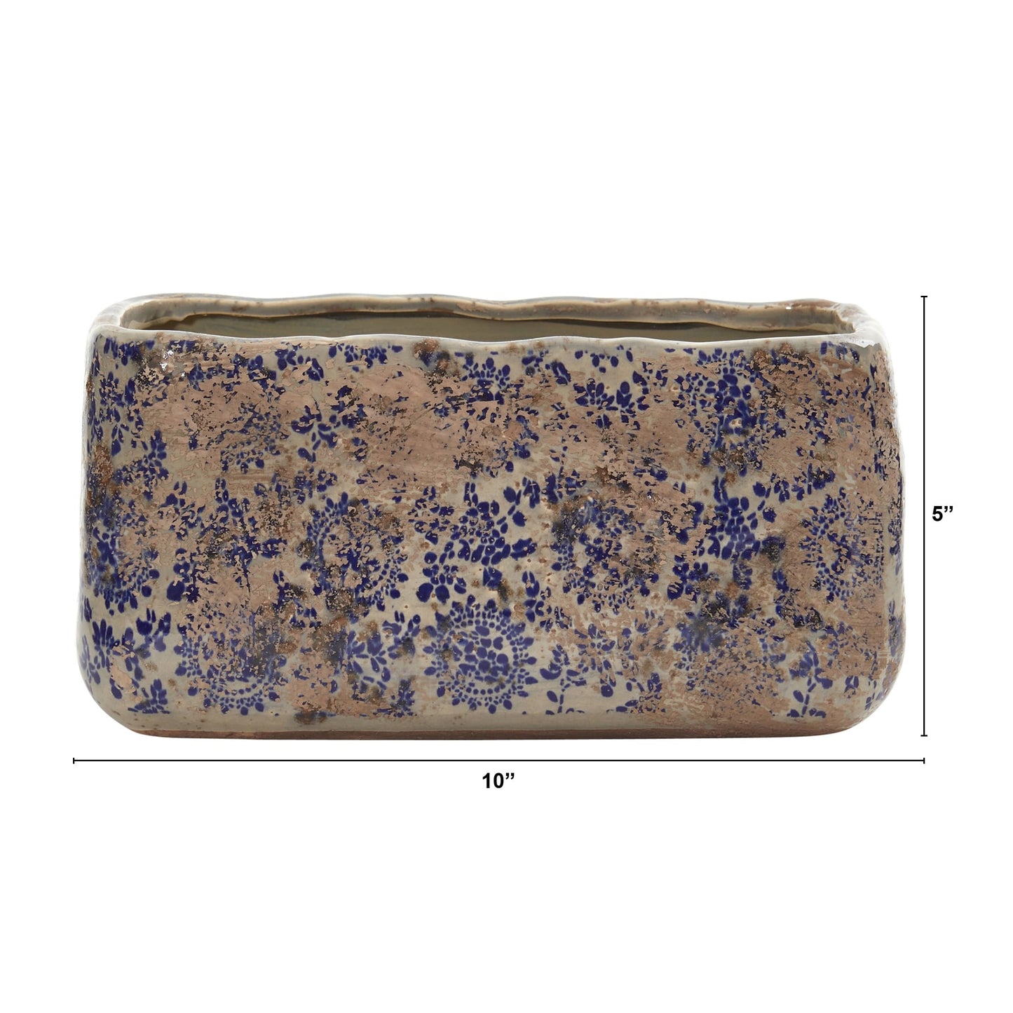 10 Fioriere rettangolari in ceramica toscana