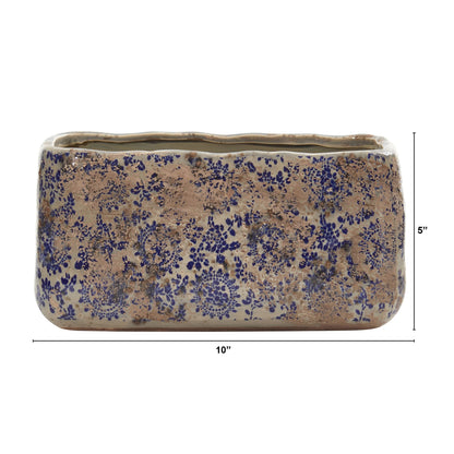 10 Fioriere rettangolari in ceramica toscana