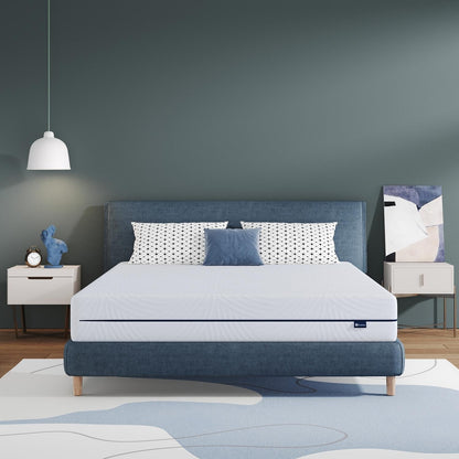 Materasso in memory foam gel medio da 10'' in una scatola con fodera staccabile