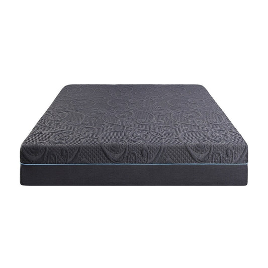 Materasso ibrido in memory foam con infusione di gel California King da 11 pollici, grigio scuro, materasso in una scatola