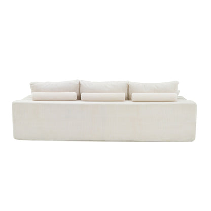 Divano componibile a L da 110, divano a 3 posti con chaise longue e compressione completa