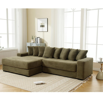 111.4 Divano in flanella verde, elegante scelta di rifugio - compagno ideale per soggiorno, camera da letto, ufficio