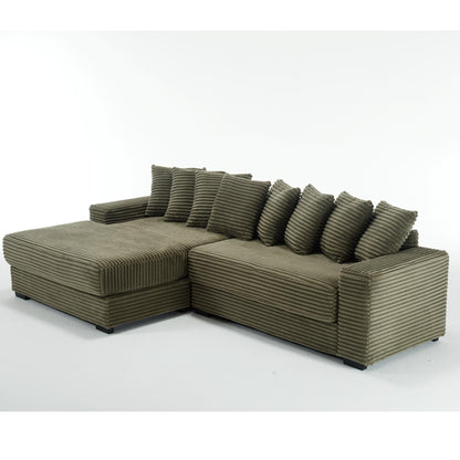 111.4 Divano in flanella verde, elegante scelta di rifugio - compagno ideale per soggiorno, camera da letto, ufficio