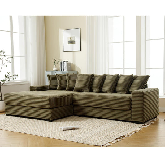 111.4 Divano in flanella verde, elegante scelta di rifugio - compagno ideale per soggiorno, camera da letto, ufficio