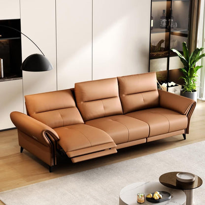 Divano reclinabile elettrico in pelle vegana da 112,5'' con porta di ricarica USB