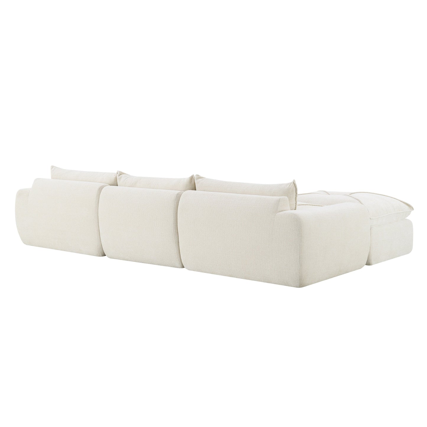 Divano completamente compresso da 116'' con schiuma ad alta densità, nessun assemblaggio richiesto, design senza gambe e senza struttura
