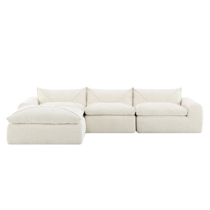 Divano completamente compresso da 116'' con schiuma ad alta densità, nessun assemblaggio richiesto, design senza gambe e senza struttura