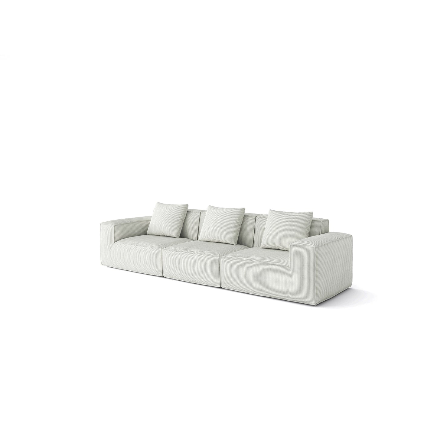 Divano a 4 posti in schiuma 118 Foam con schiuma ad alta densità di grado NASA, design senza montaggio, morbidi sedili reclinabili