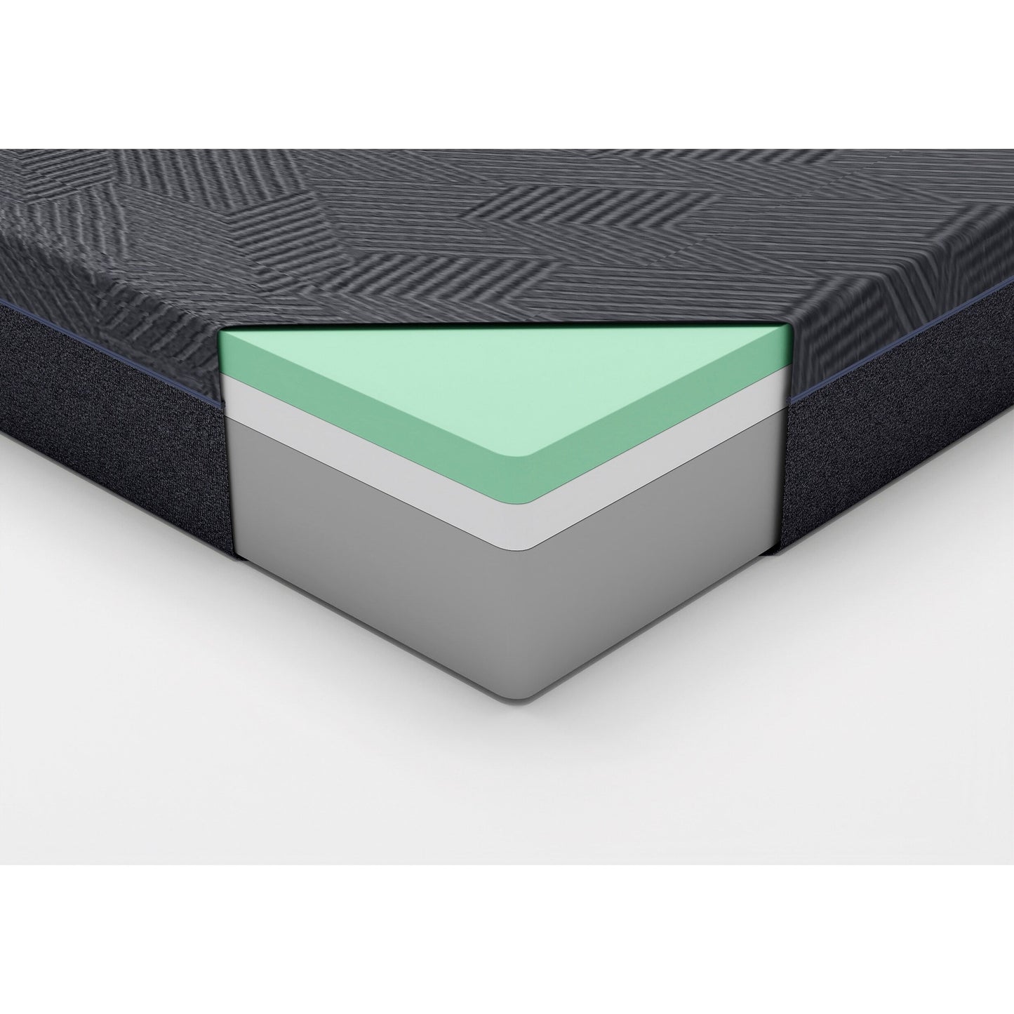 Materasso matrimoniale da 11 pollici in memory foam con infusione di gel al tè verde, grigio, materasso in una scatola