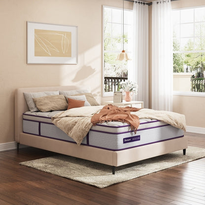 Materasso ibrido Eruo Top da 12 pollici con memory foam e molle, materasso in una scatola