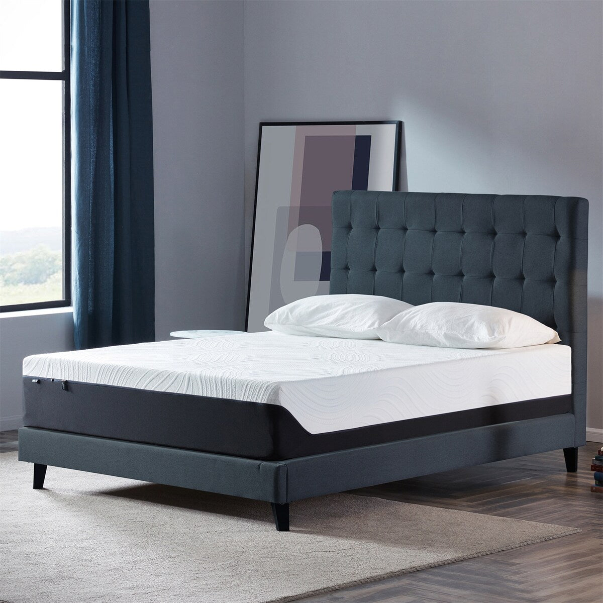 Materasso in memory foam gel da 12 pollici (singolo) - Materasso rinfrescante morbido medio