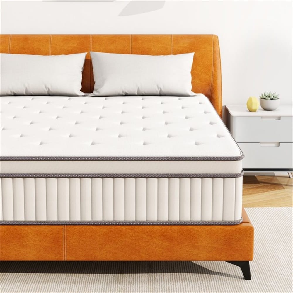 Materasso ibrido matrimoniale da 12 pollici, materasso a molle ibrido in memory foam da 12 pollici, materasso a media sensazione per alleviare la pressione