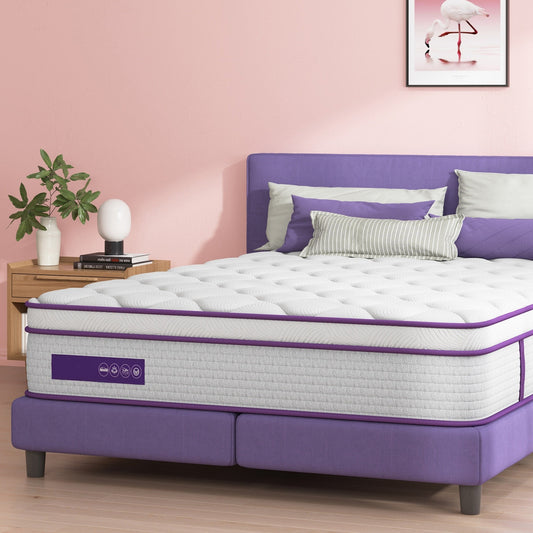 Materasso ibrido da 12 pollici con memory foam e molle, materasso Euro Top in una scatola