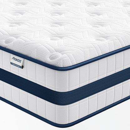 Materasso ibrido King da 12 pollici in scatola con memory foam rinfrescante, molle insacchettate, isolamento del movimento di lusso