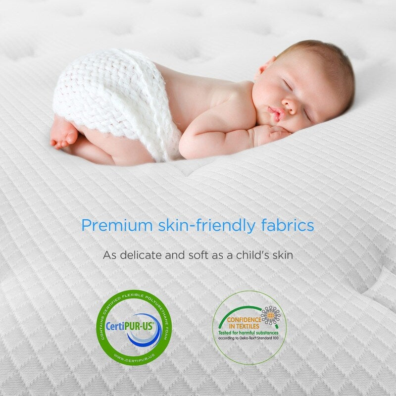 Materasso ibrido da 12 pollici in una scatola con memory foam in gel, sollievo dal mal di schiena e raffreddamento, supporto medio-rigido