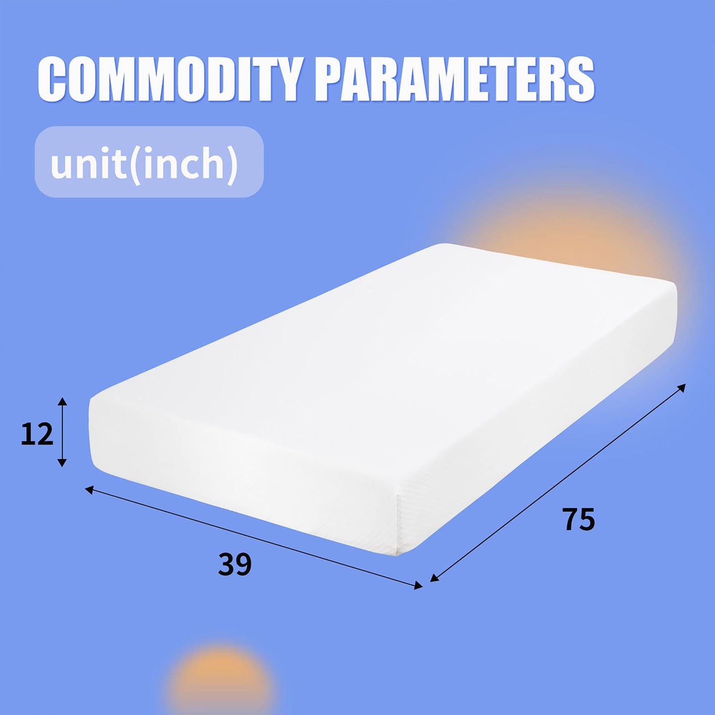 Materasso in memory foam con infusione di gel da 12 pollici