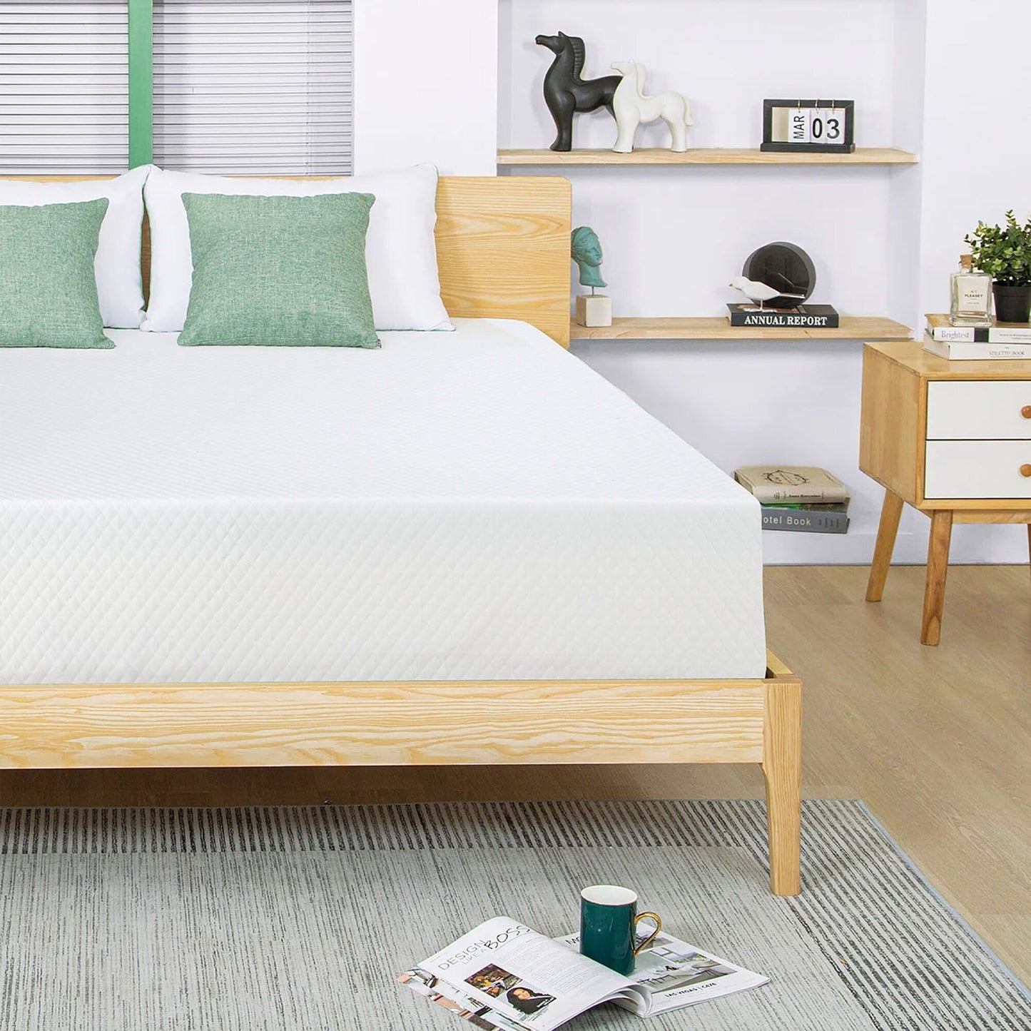 Materasso in memory foam con infusione di gel da 12 pollici