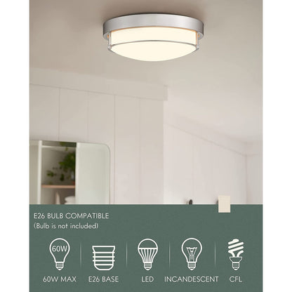 Lampada da soffitto moderna a 2 luci da 12 pollici, montaggio a filo