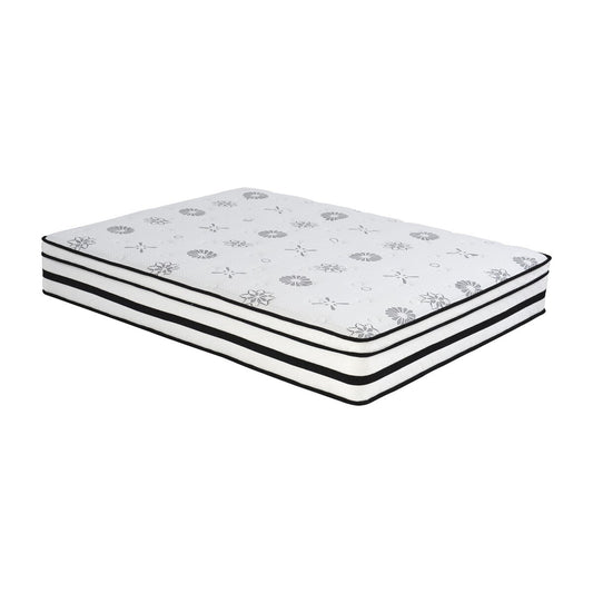 Materasso king size orientale da 12 pollici, materasso ibrido con fodera trapuntata altamente traspirante, bianco, materasso in morbida schiuma in una scatola
