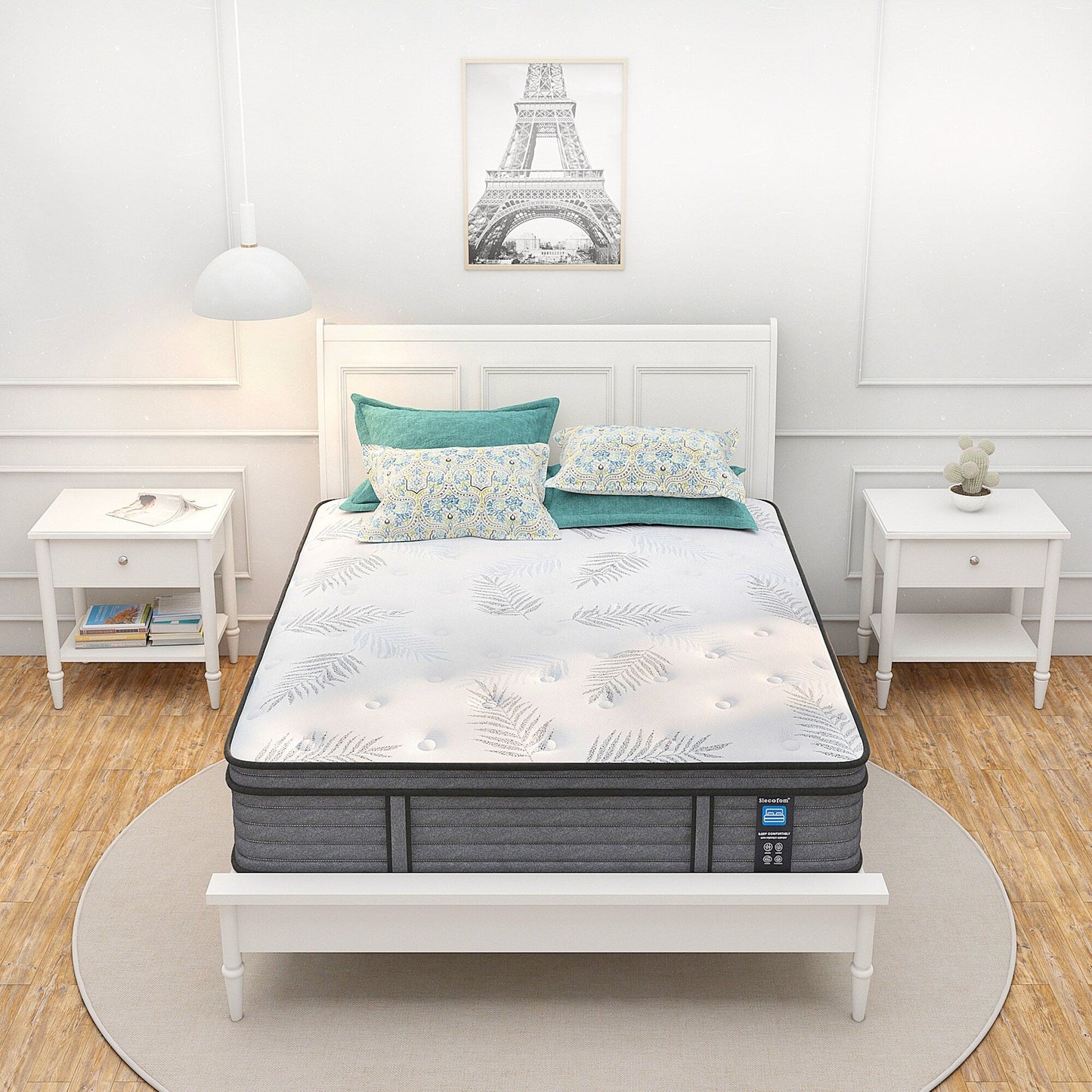 Materasso ibrido in memory foam con gel Euro Top da 12 pollici in una scatola