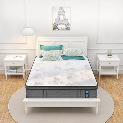 Materasso ibrido in memory foam con gel Euro Top da 12 pollici in una scatola
