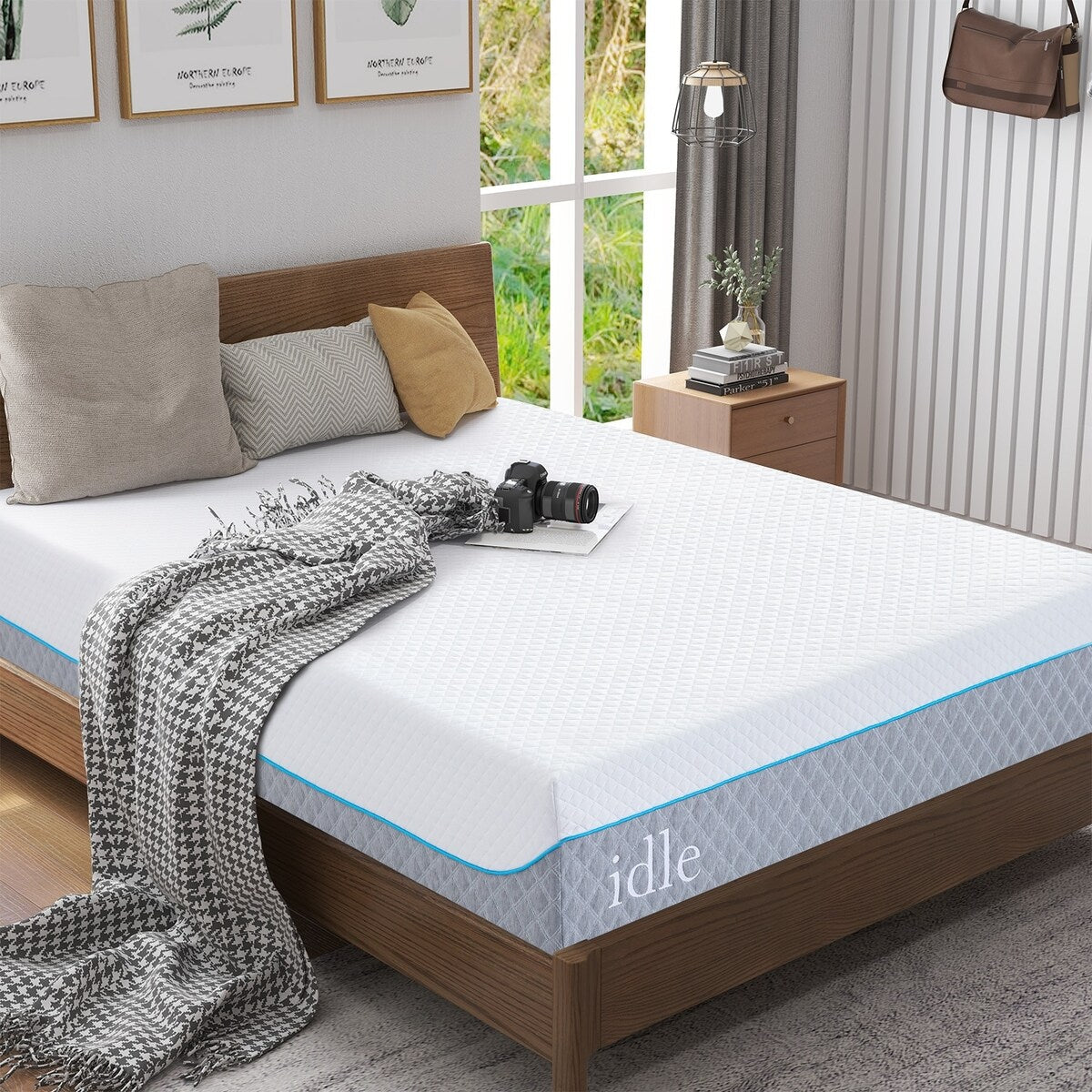 Materasso in memory foam gel da 12 pollici, materasso rinfrescante a media sensazione in una scatola, CertiPUR-US