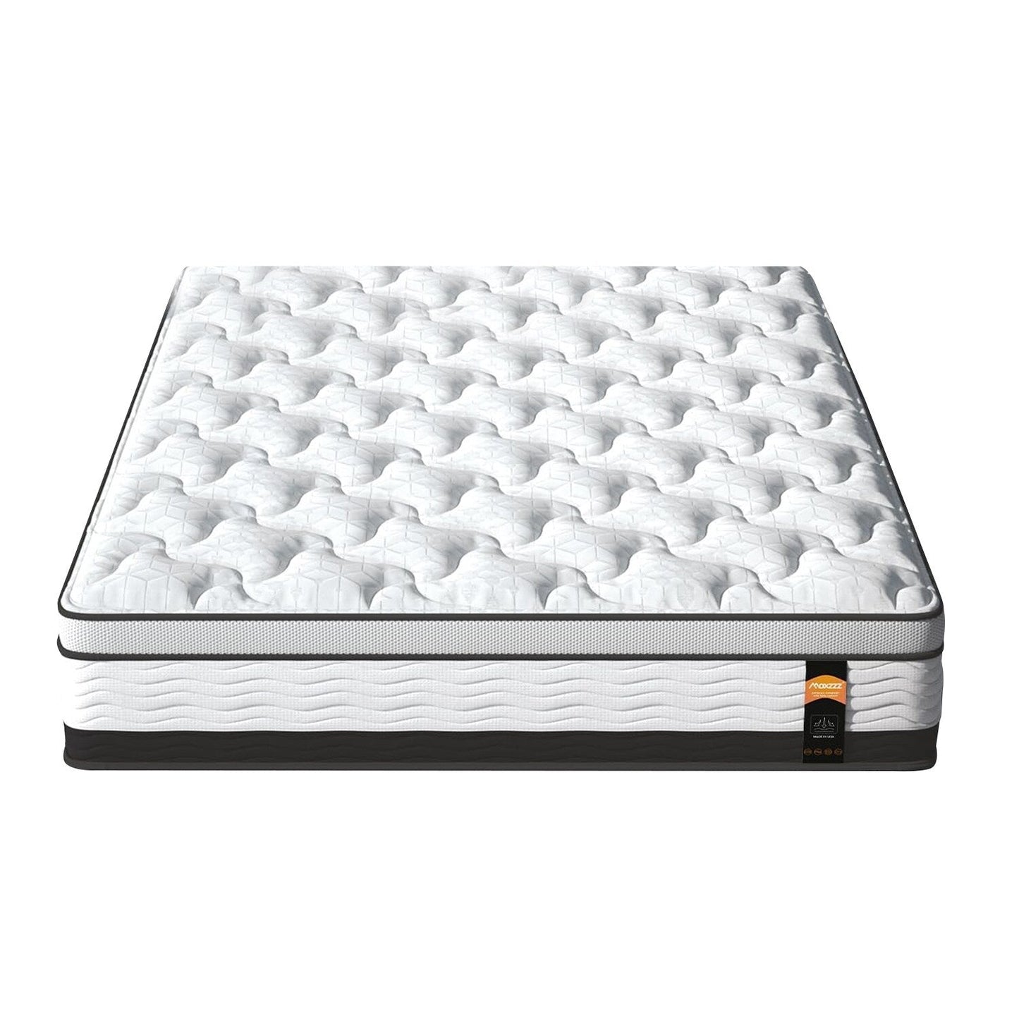 Materasso ibrido King da 12 pollici in una scatola, memory foam con infusione di gel rinfrescante e materasso a molle insacchettate, rigidità media, 76x80 pollici