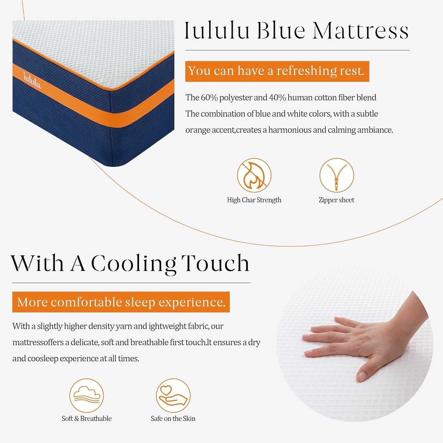Materasso in memory foam da 12 pollici, materasso in gel rinfrescante al tè verde, letto in una scatola, certificato CertiPUR-US