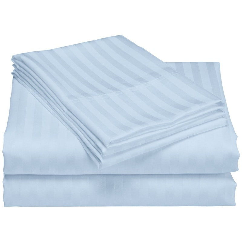 Set di lenzuola a righe per hotel di lusso in cotone a 1200 fili con tasche profonde