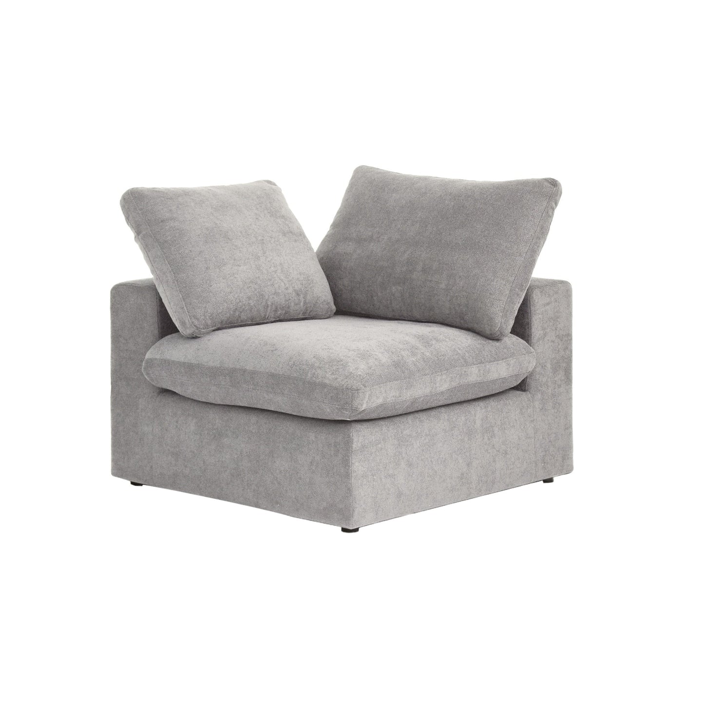 Divano componibile moderno a forma di L da 120 cm, divano modulare in lino con pouf contenitore