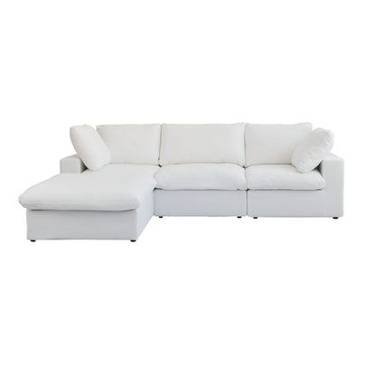 Divano componibile moderno a forma di L da 120 cm, divano modulare in lino con pouf contenitore