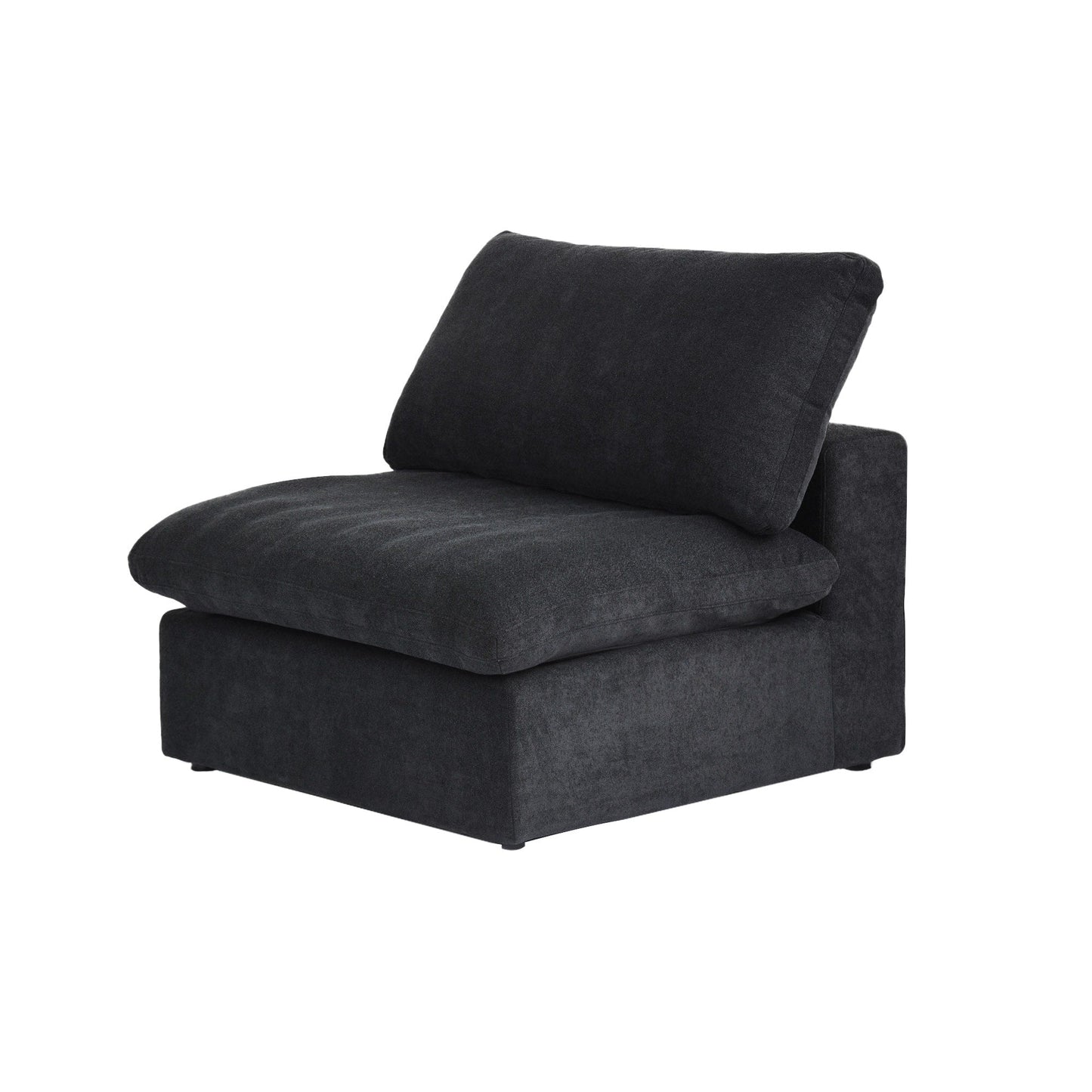 Divano componibile moderno a forma di L da 120 cm, divano modulare in lino con pouf contenitore
