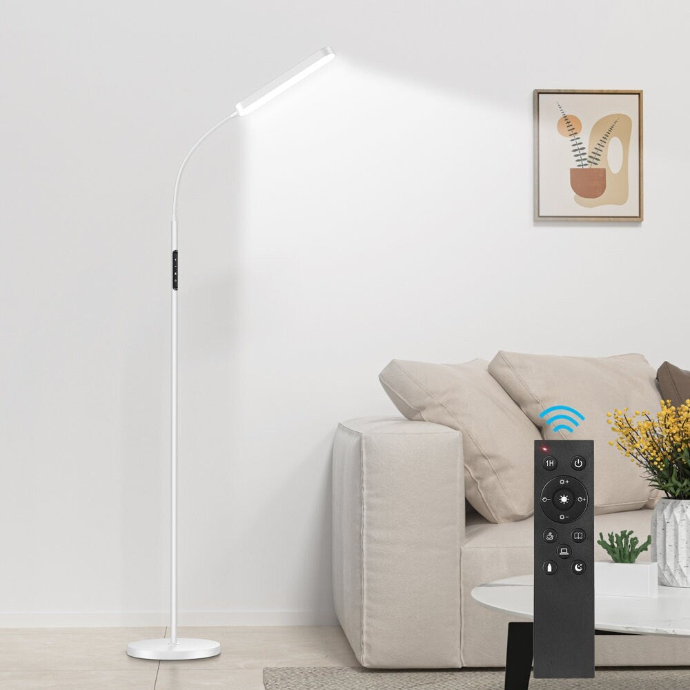 Lampada da terra a LED dimmerabile da 12 W per lettura/lavoro con telecomando e controllo touch - N/D