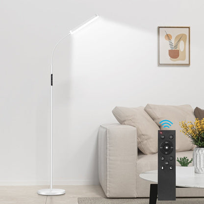 Lampada da terra a LED dimmerabile da 12 W per lettura/lavoro con telecomando e controllo touch - N/D