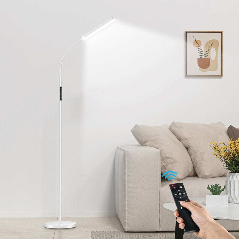 Lampada da terra a LED dimmerabile da 12 W per lettura/lavoro con telecomando e controllo touch - N/D