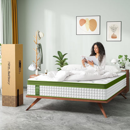 12 Materasso ibrido con memory foam in gel e molle insacchettate