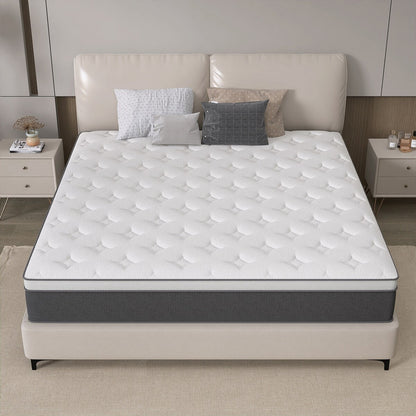12 Materassi ibridi in memory foam con infusione di gel rinfrescante e molle