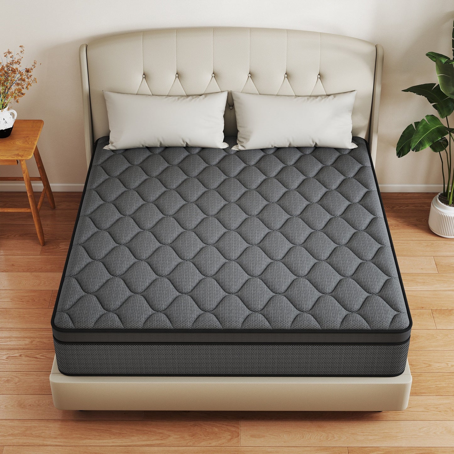 12 materassi ibridi in memory foam di medie dimensioni in una scatola