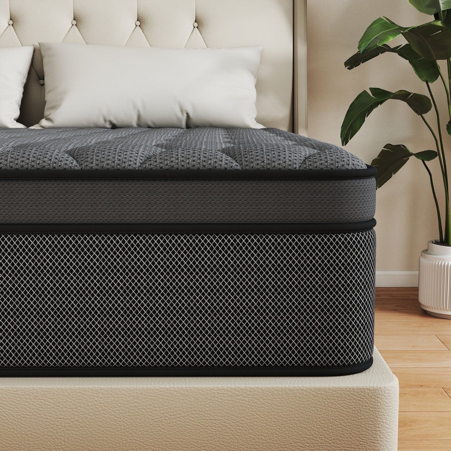 12 materassi ibridi in memory foam di medie dimensioni in una scatola